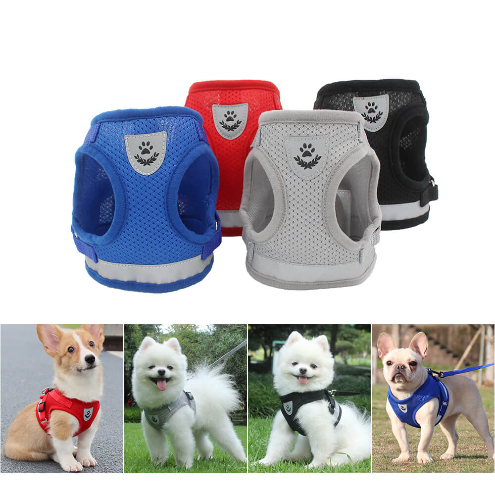 Reflective Dog Harness Traction Rope Adjustable Vest 3