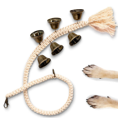 Woven Dog Rope Toy Training Doorbell with Bells 7