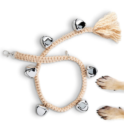 Woven Dog Rope Toy Training Doorbell with Bells