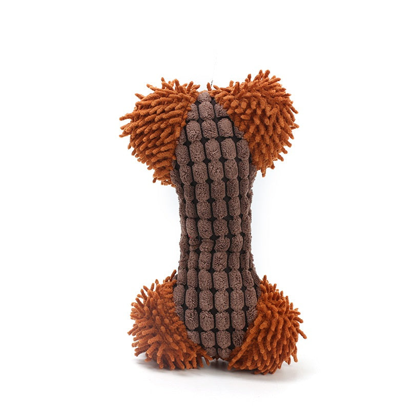 Cartoon Bone Plush Dog Squeaky Toy 20x11cm 7