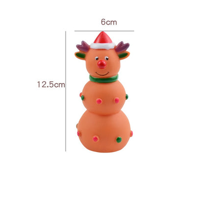 Christmas Vinyl Dog Chew Toy Squeaky Santa Elk Tree 2