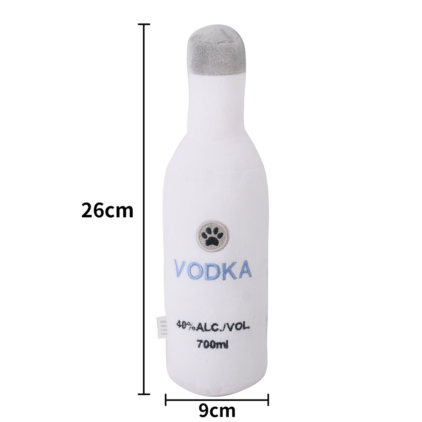 Whiskey Bottle Plush Dog Toy Soft Squeaky Chew Toy 4