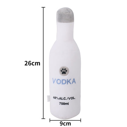 Whiskey Bottle Plush Dog Toy Soft Squeaky Chew Toy 4