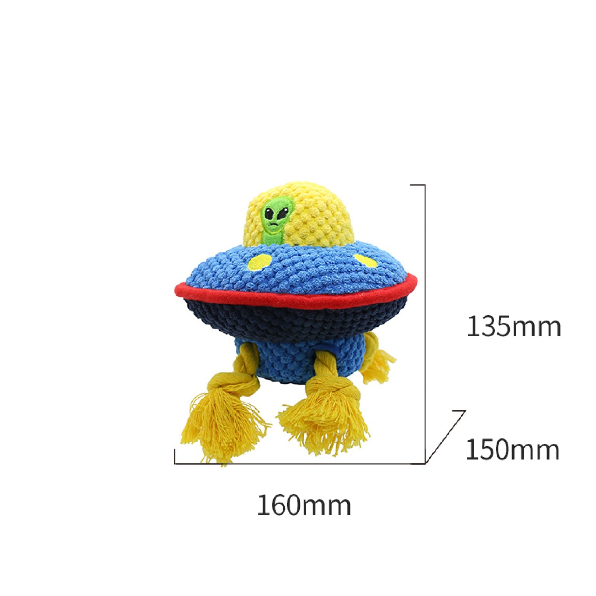 UFO Plush Dog Rope Toy Interactive Chew Toy 2