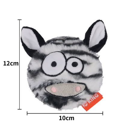 Monster Plush Dog Ball Toy Soft Interactive Squeaky 7