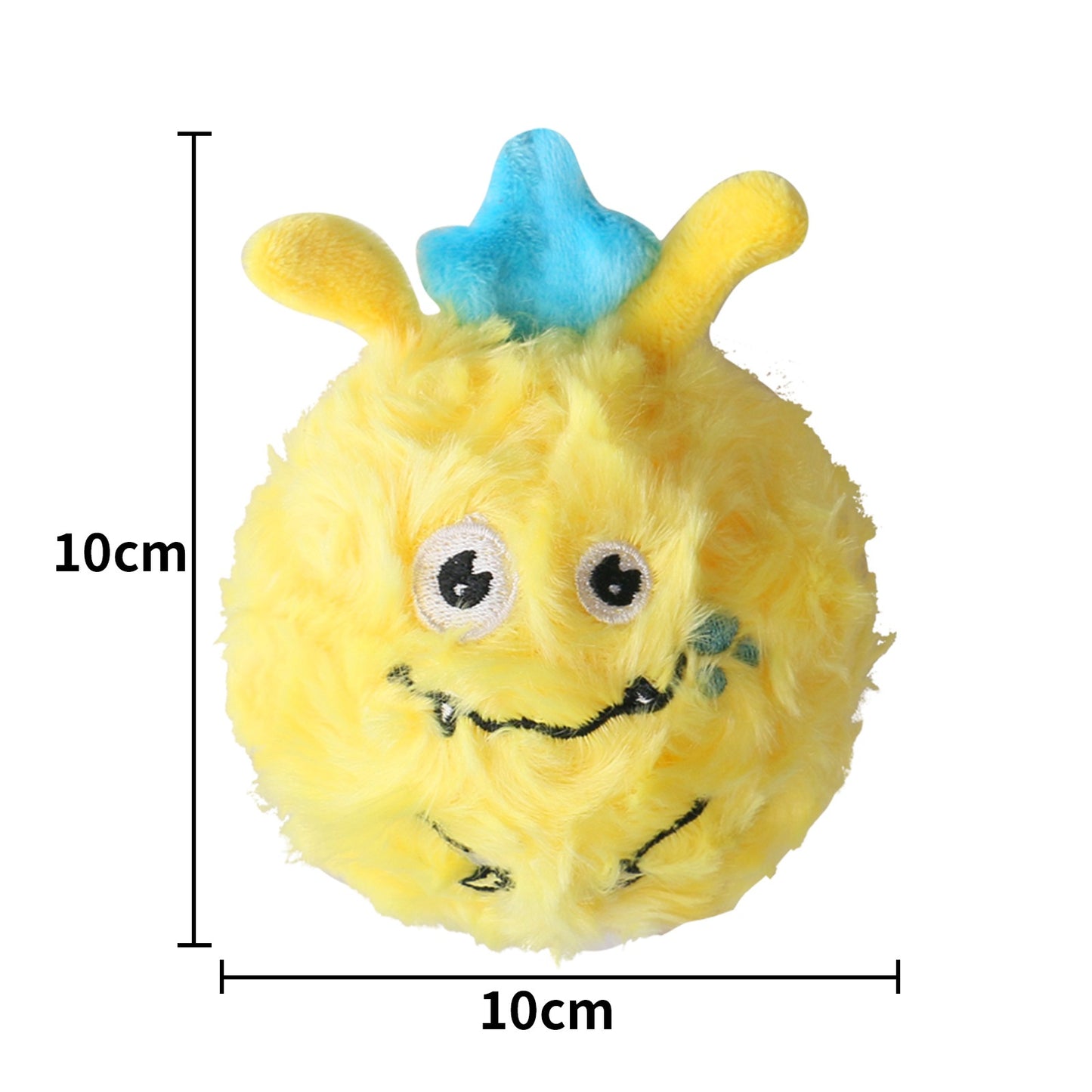 Monster Plush Dog Ball Toy Soft Interactive Squeaky 6