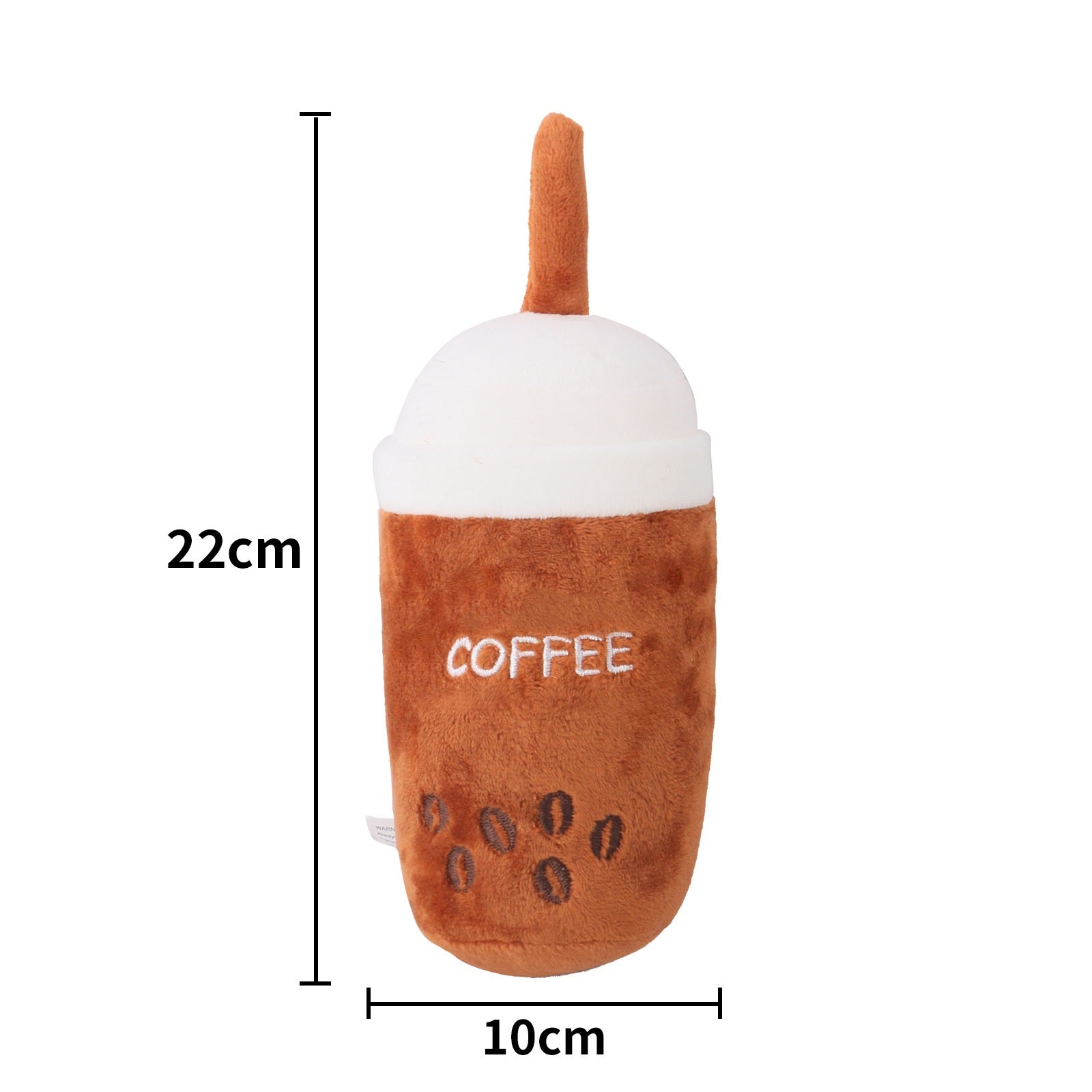 Coffee Plush Dog Toy Soft Interactive Squeaky Toy 4