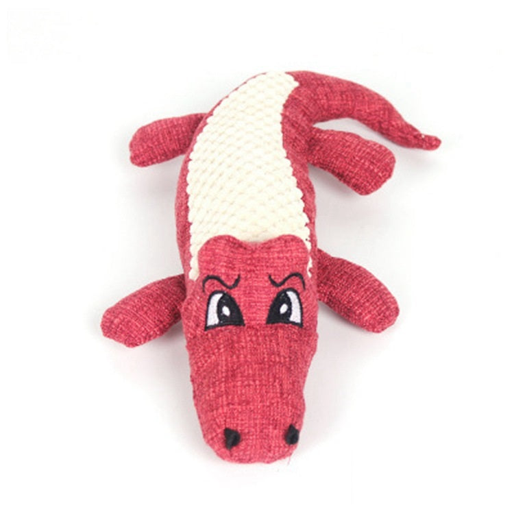 Plush Crocodile Dog Toy Soft Squeaky Plush Fabric 7