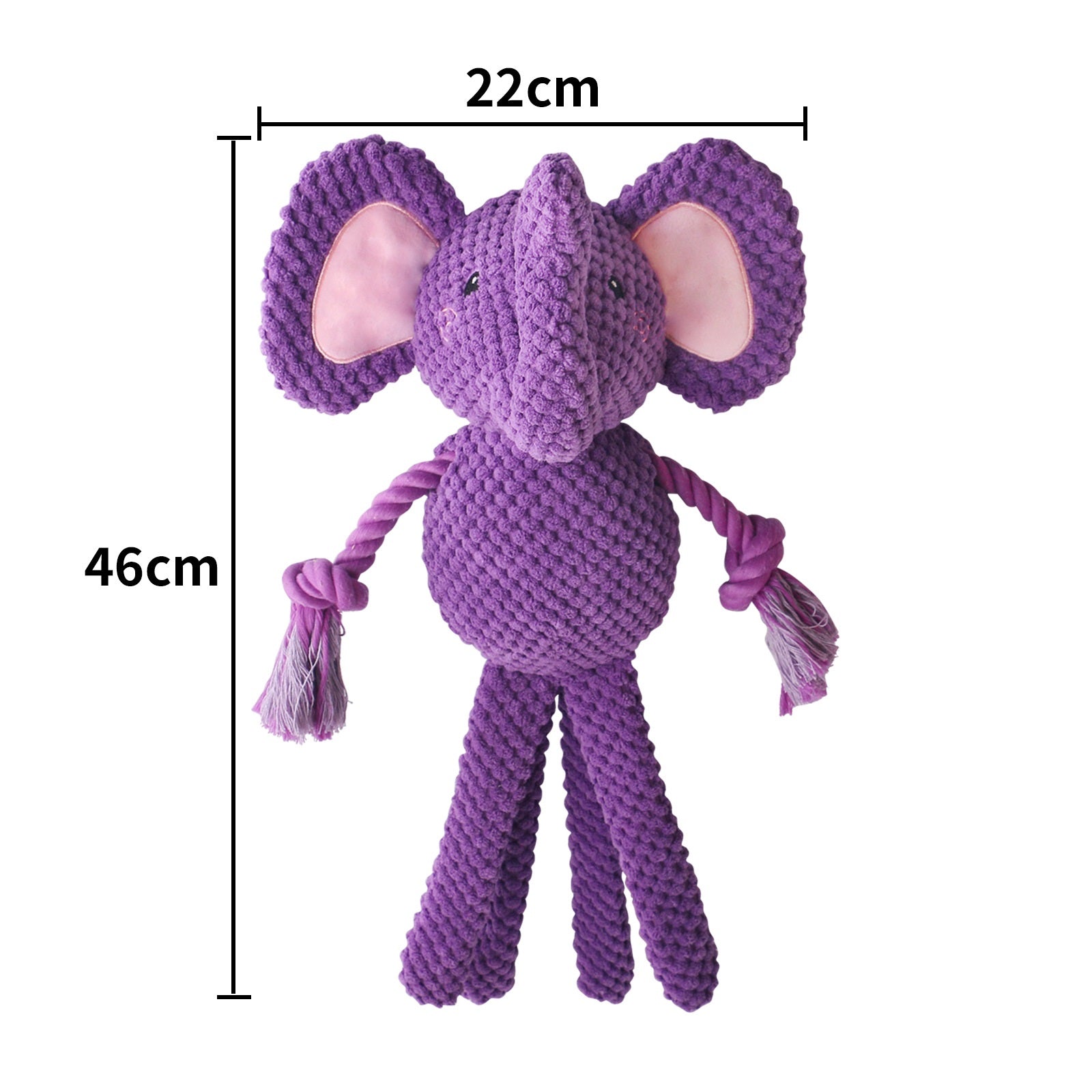 Plush Elephant Dog Toy Soft Squeaky Interactive 4