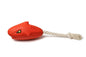 Shark Shape Dog Chew Toy with Rope Durable Rubber Material 5