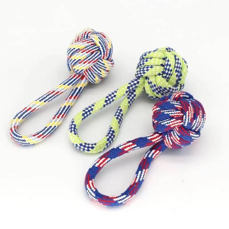 Cotton Dog Rope Toy Durable Knot Chew Toy for Dogs 17