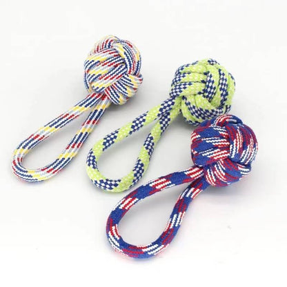 Cotton Dog Rope Toy Durable Knot Chew Toy for Dogs 17