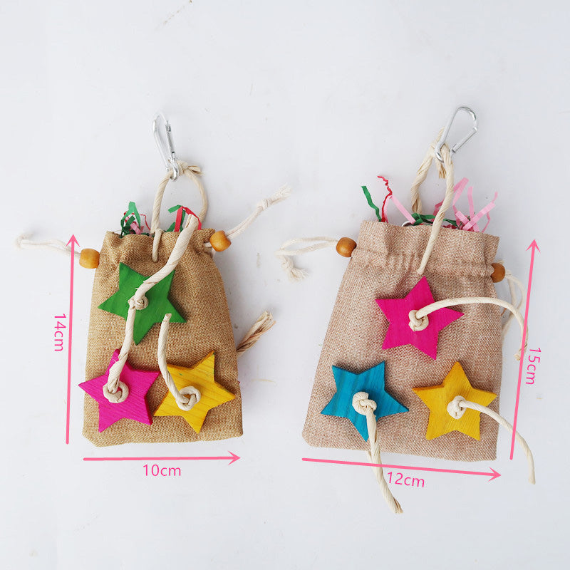 Hemp Paper Parrot Chew Toy Star Shape Small and Large Sizes 4