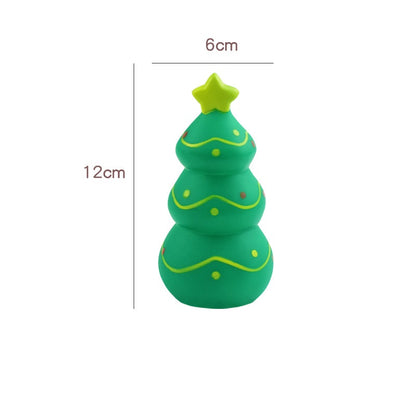Christmas Vinyl Dog Chew Toy Squeaky Santa Elk Tree 3