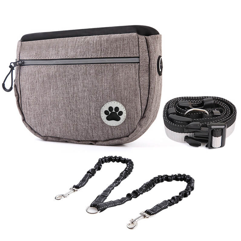 Wholesale Pet dog training bag grey with rope