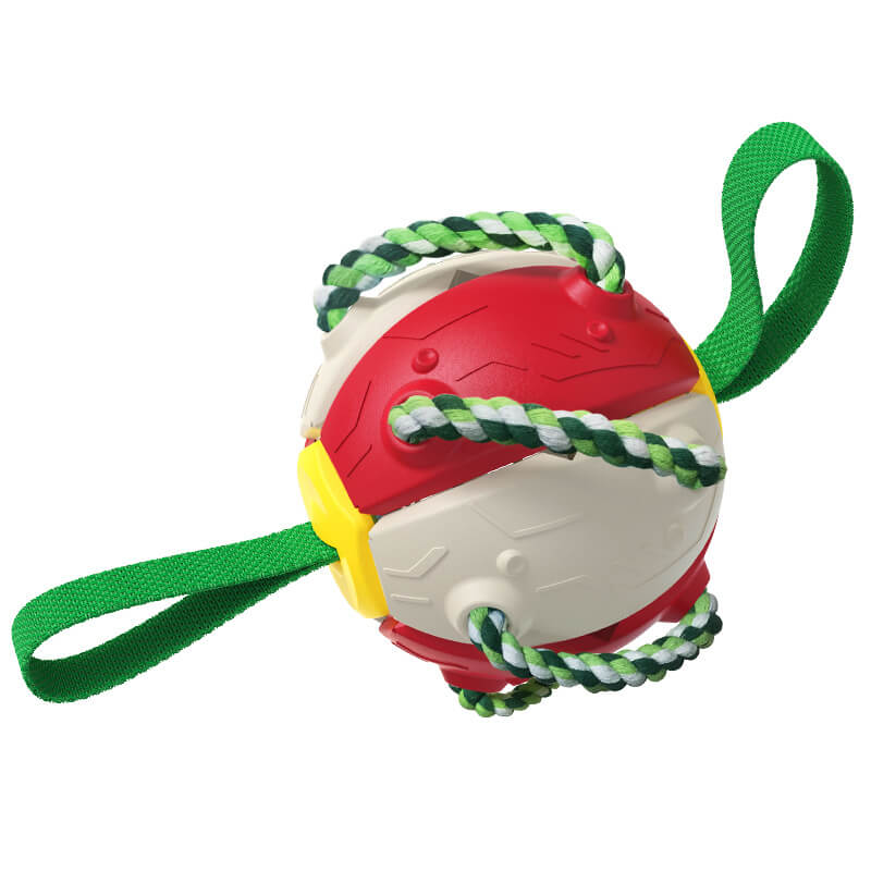 Mayorista perro disco volador fútbol juguetes interactivos rojoblanco