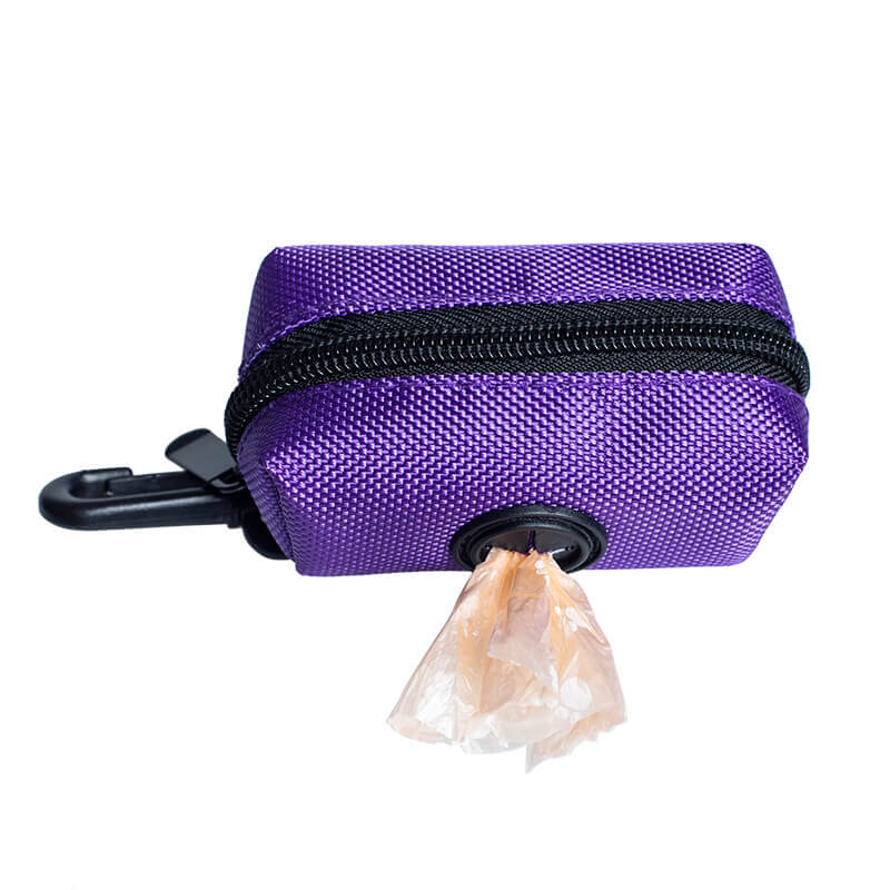 Wholesale dog poop bag holder dispenser purple