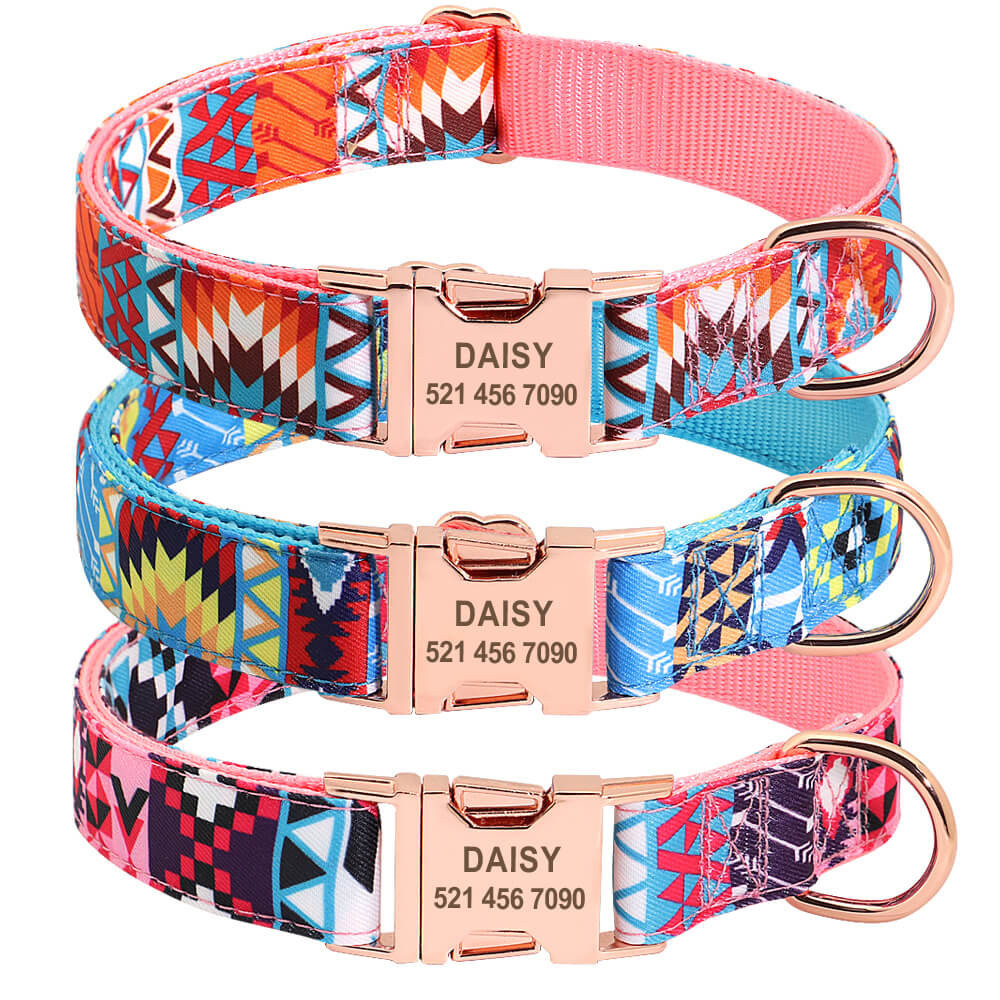 Custom dog cat collars free laser engrave name and phone 1