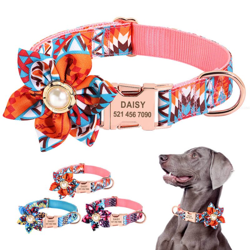 Benutzerdefinierte Hundekatzenhalsbänder kostenlose Lasergravur Name und Telefon 20