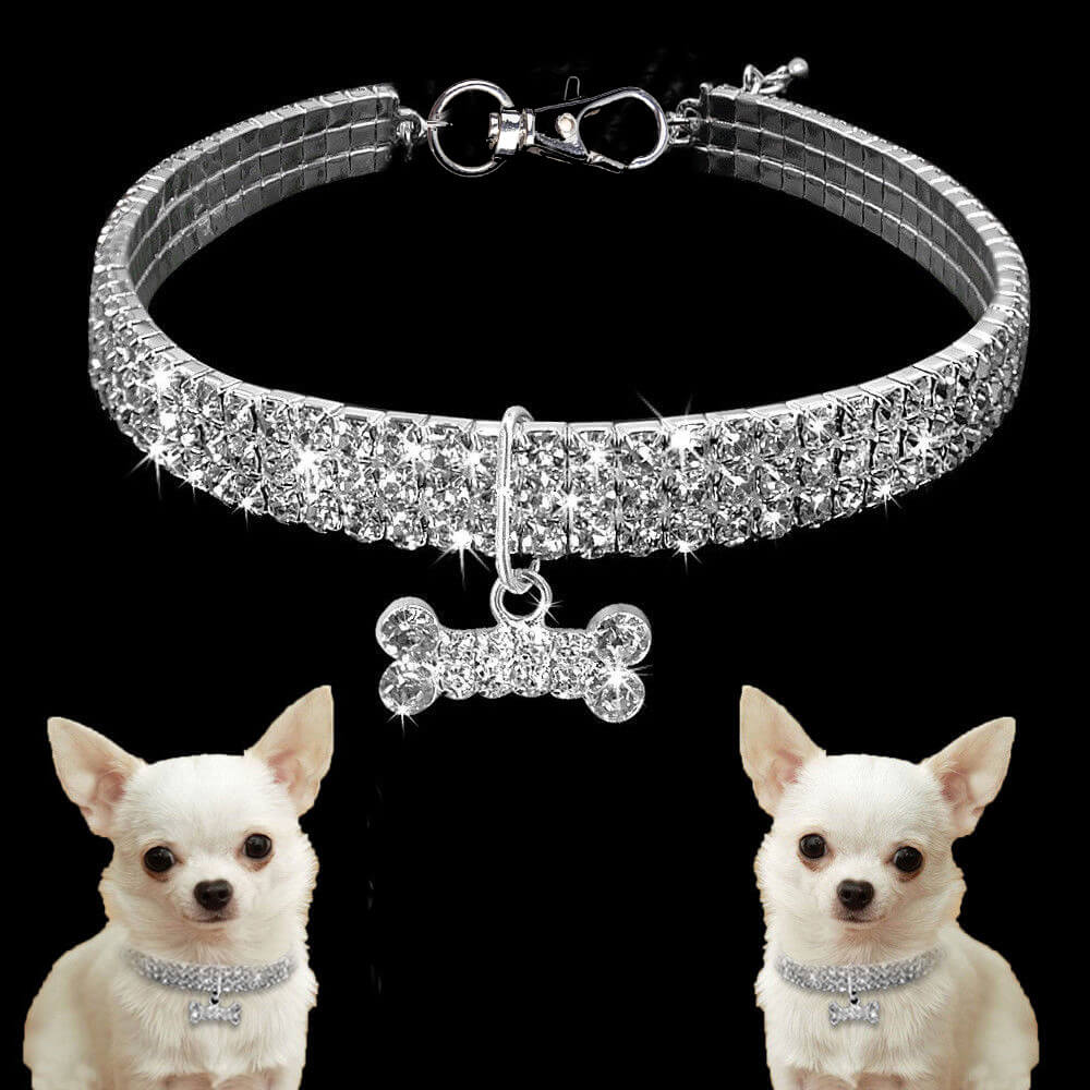 Großhandel Hund Kristall Halsband 9