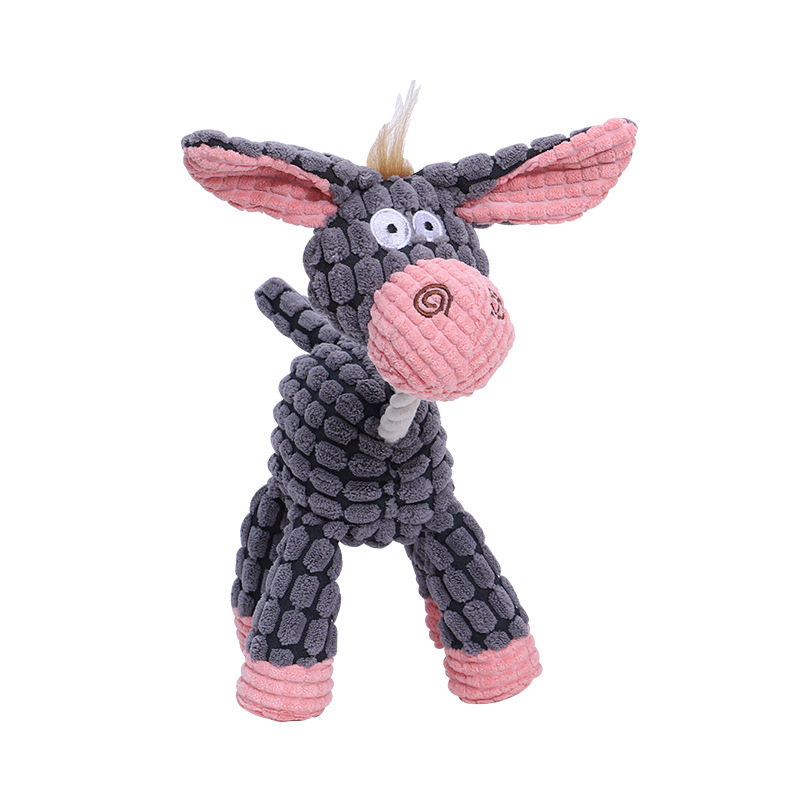 Wholesale Dog Plush Toy Squeaky Donkey Donkey