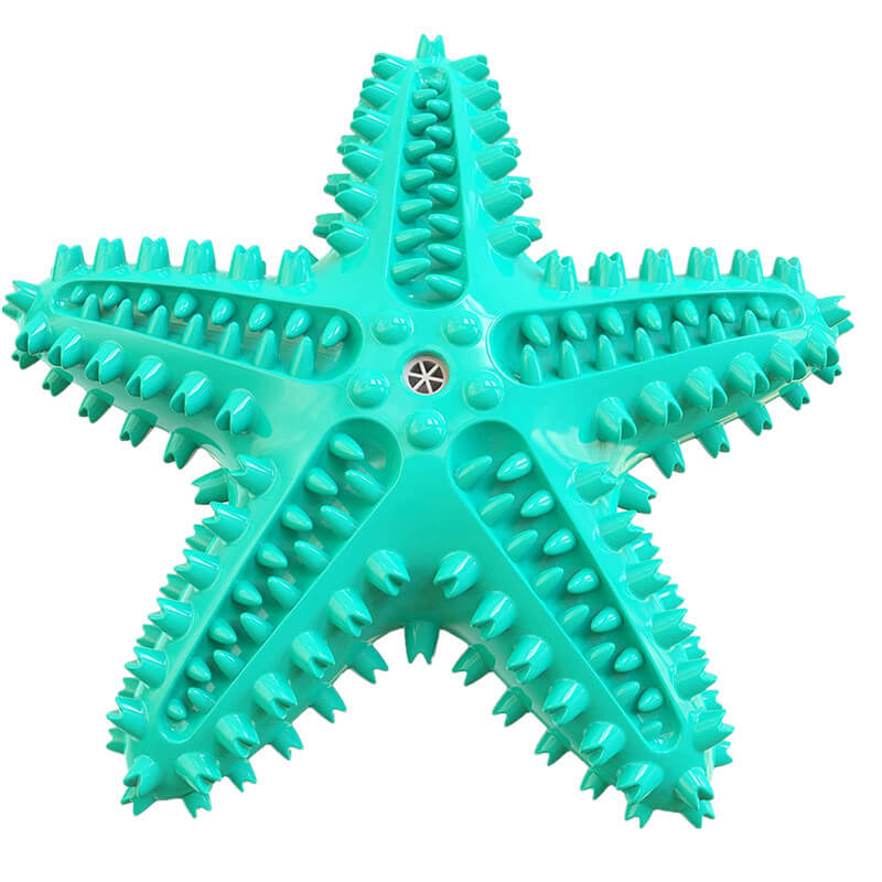 Wholesale Dog Squeaky Toy Starfish blue