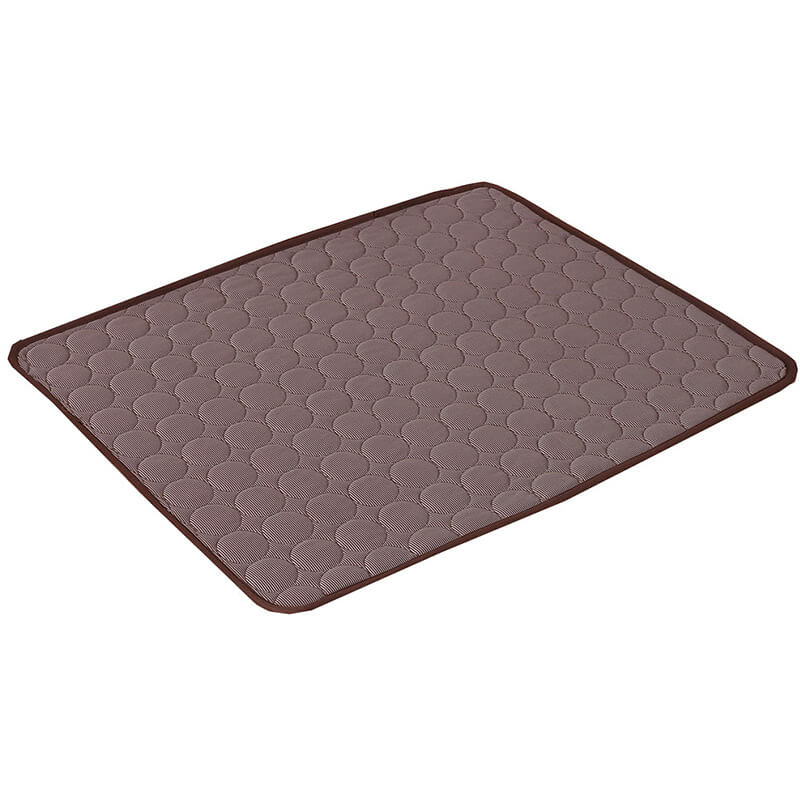 Wholesale Washable Dog Cooling Mat Ice Silk brown