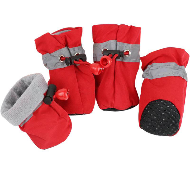 Wholesale Waterproof Pet Dog Shoes Anti slip red