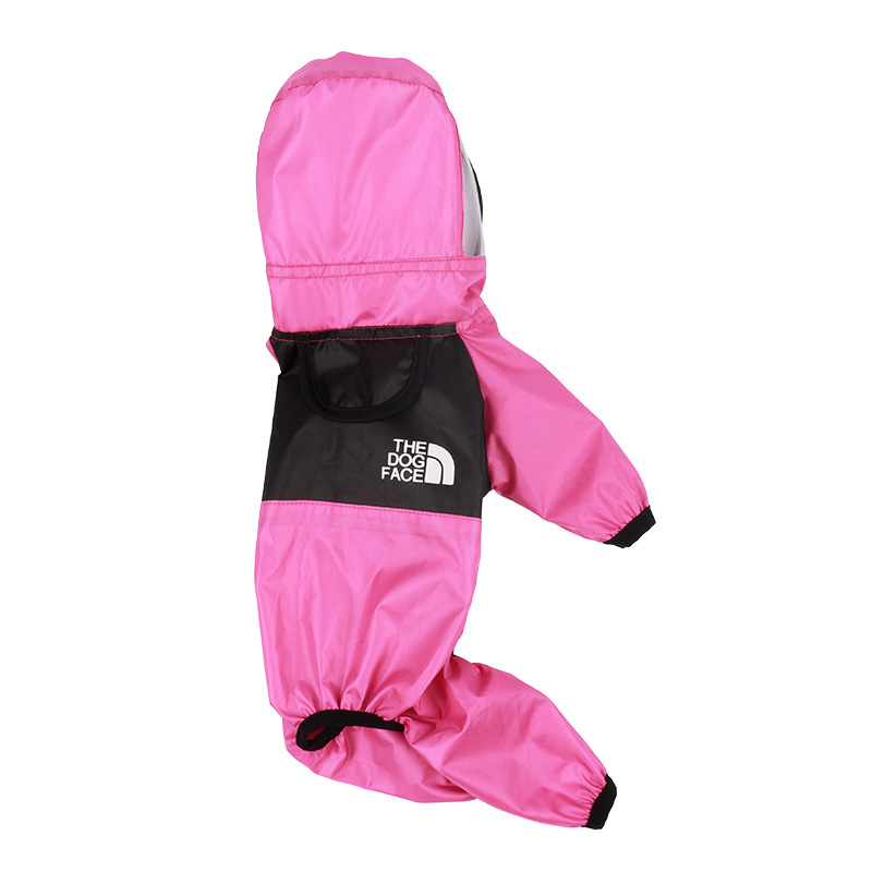 Wholesale pet supplies dog general pu raincoat pink