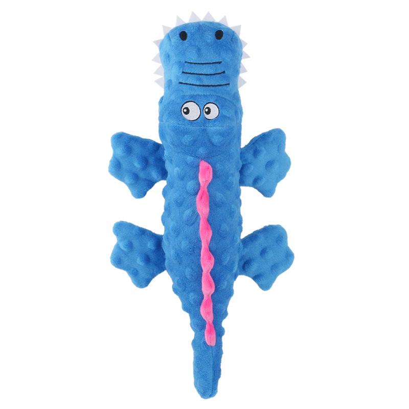 Plush Chew Squeaky Alligator Dog Toy (1)