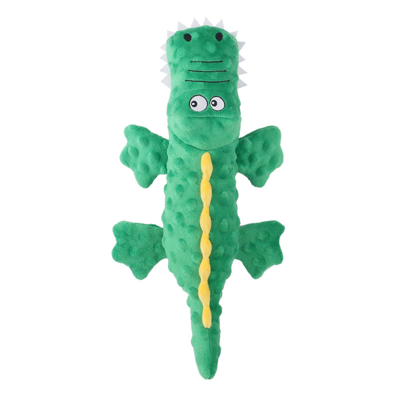 Plush Chew Squeaky Alligator Dog Toy (2)
