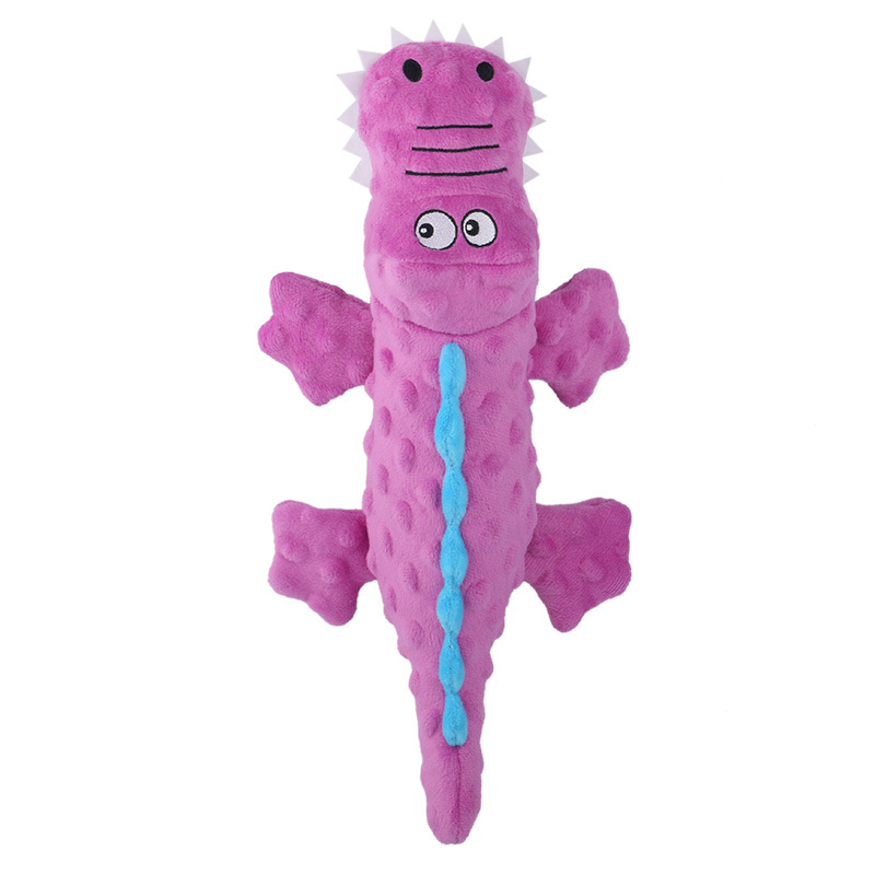 Plush Chew Squeaky Alligator Dog Toy (3)