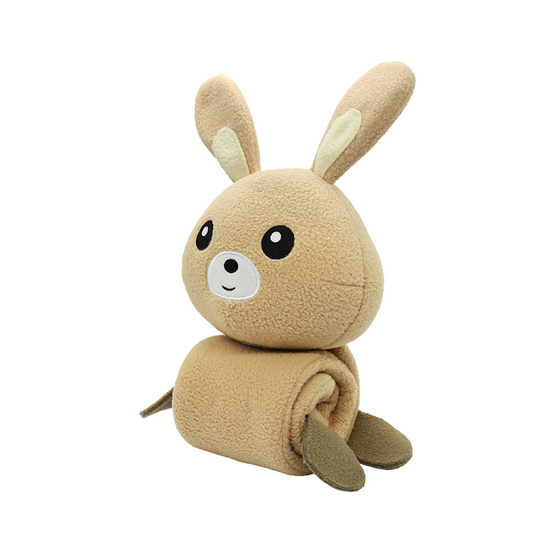 Plush Rabbit Interactive Toy For Dogs With Squeaker