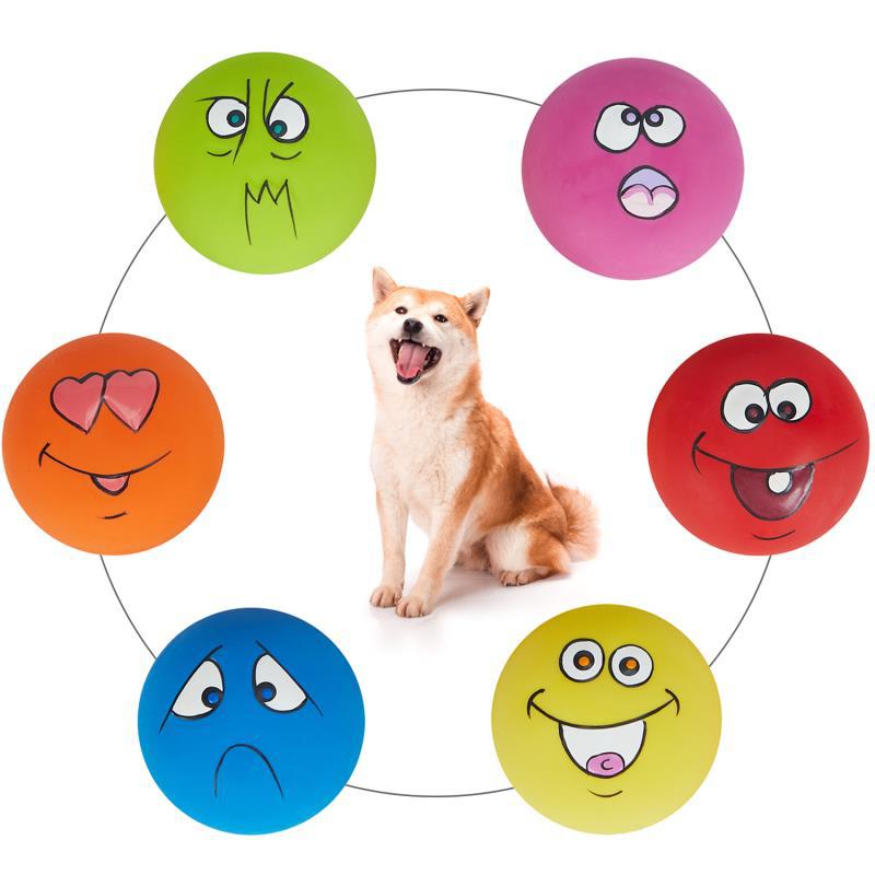 Wholesale Latex Rubber Squeaky Ball Dog Chew Toys (5)