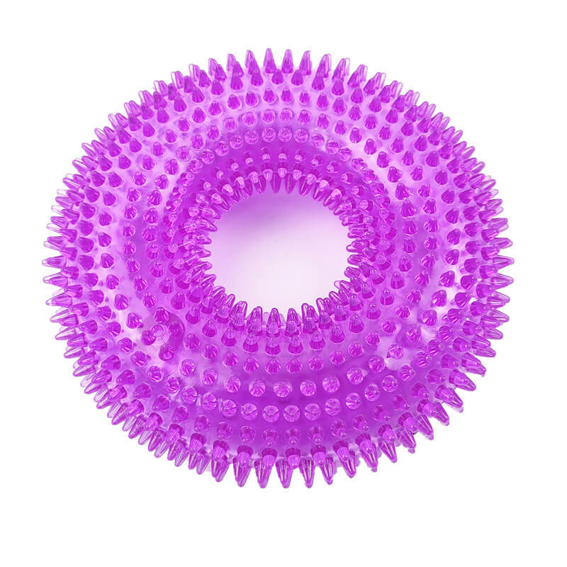 Wholesale Squeaky Interactive Spiky Ring Dog Chew Toys (3)