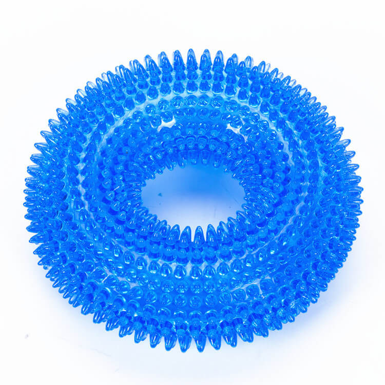 Wholesale Squeaky Interactive Spiky Ring Dog Chew Toys (8)