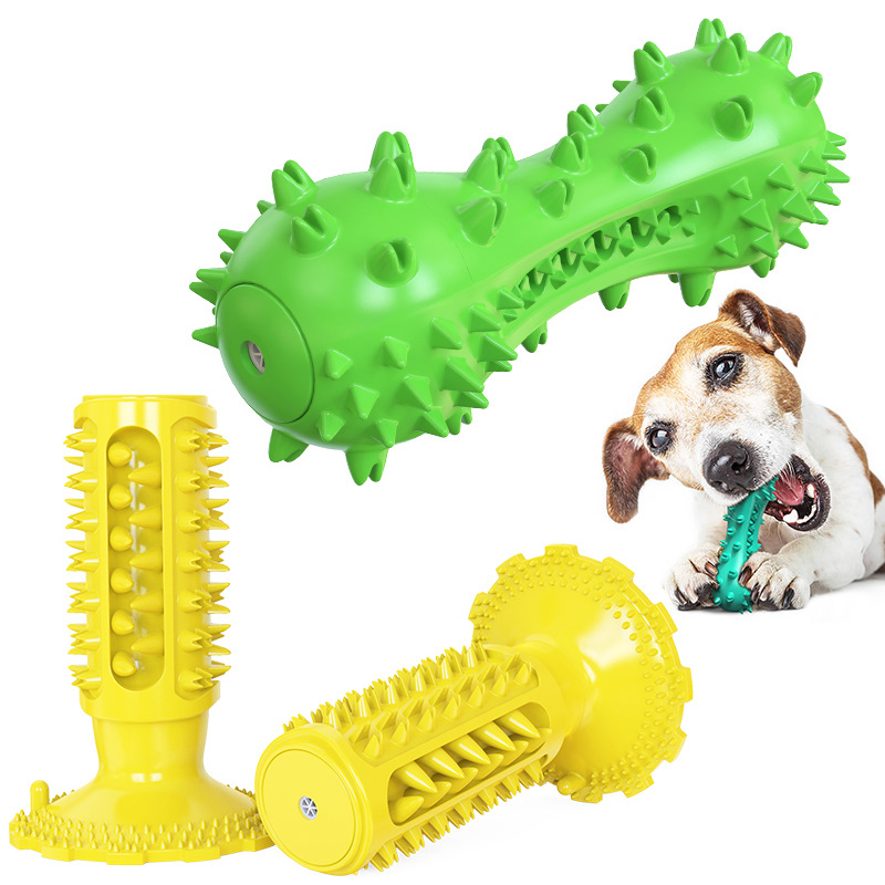 Großhandel Squeaky Zahnbürste Unzerstörbar Hund kauen Spielzeug für aggressive Kauende (1)