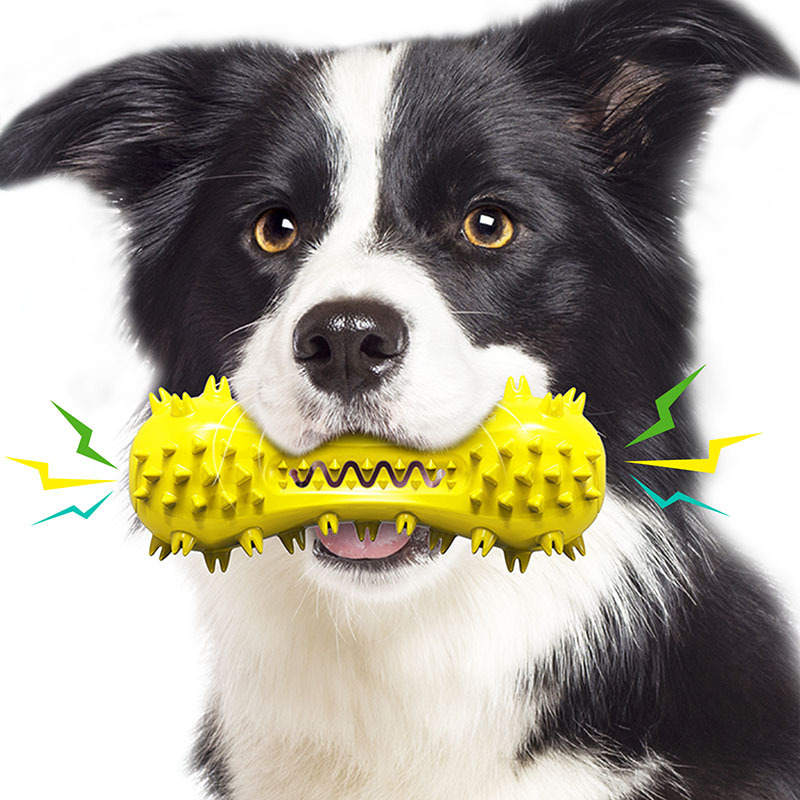 Großhandel Squeaky Zahnbürste Unzerstörbar Hund kauen Spielzeug für aggressive Kauende (8)